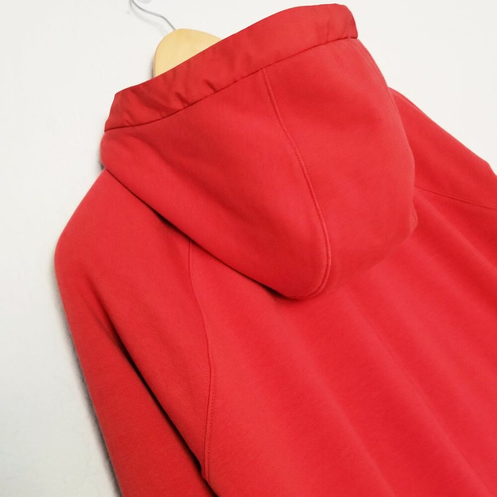 ATHLETA On My Way Triumph Hoodie Jacket Women’s M Red Rust Lantern Sleeve $139 - Picture 15 of 16